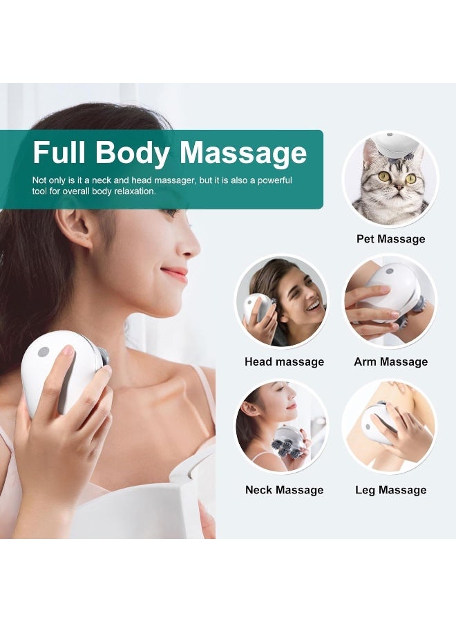 Smart Scalp Massager for Men Women, Handheld Cat Dog Pet Head Massager with 3 Speeds, Waterproof Massager for Soothing Muscles Joints, Hair Growth & Stress Relax - Image 2